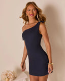 Elida Shoulder Tie Mini Dress