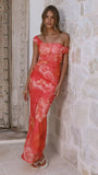 Lena Maxi Dress Orange Floral