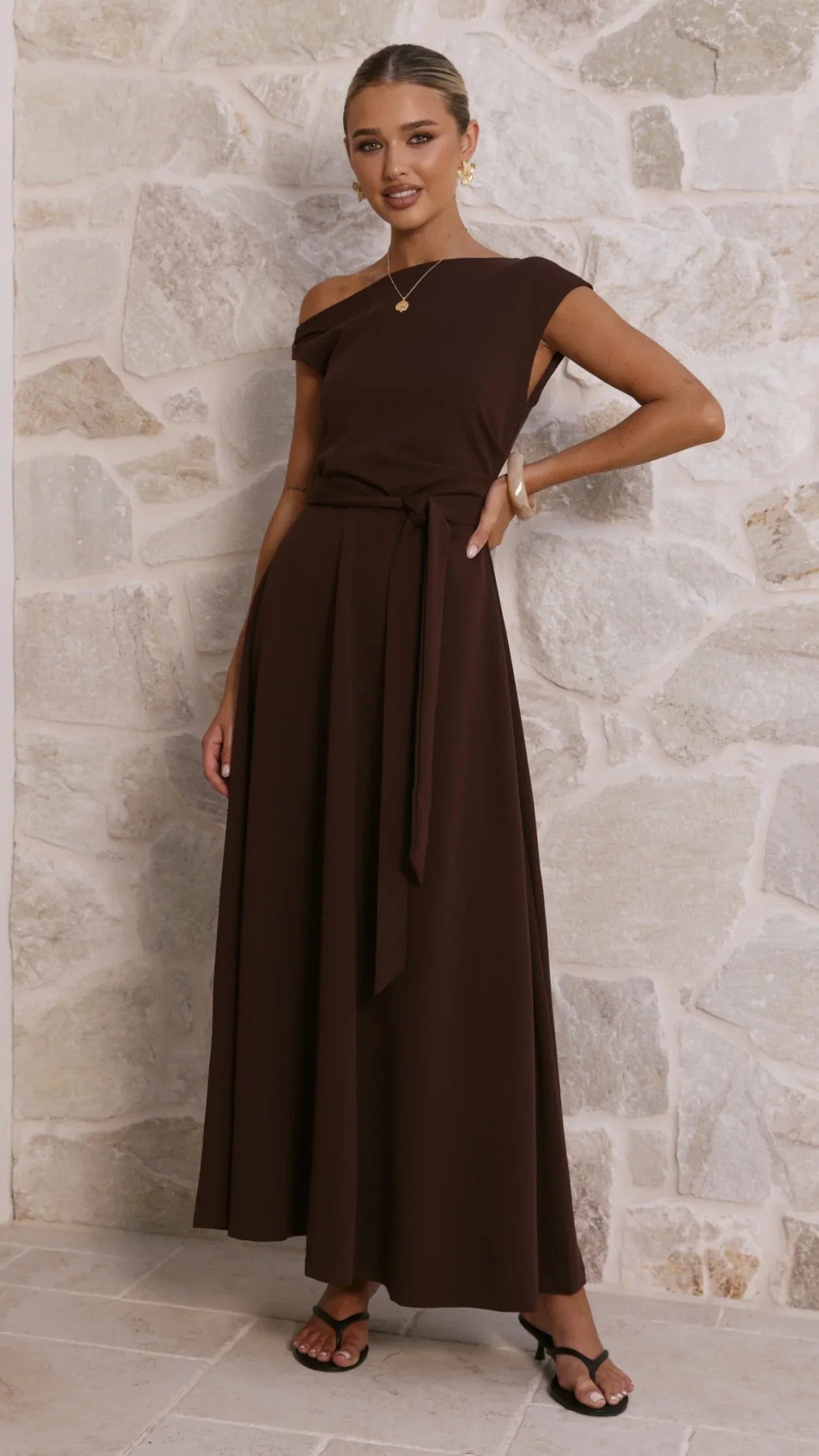 Gemma Maxi Dress Chocolate