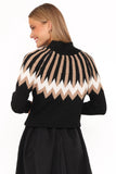 Donner Fairisle Mockneck Sweater Black