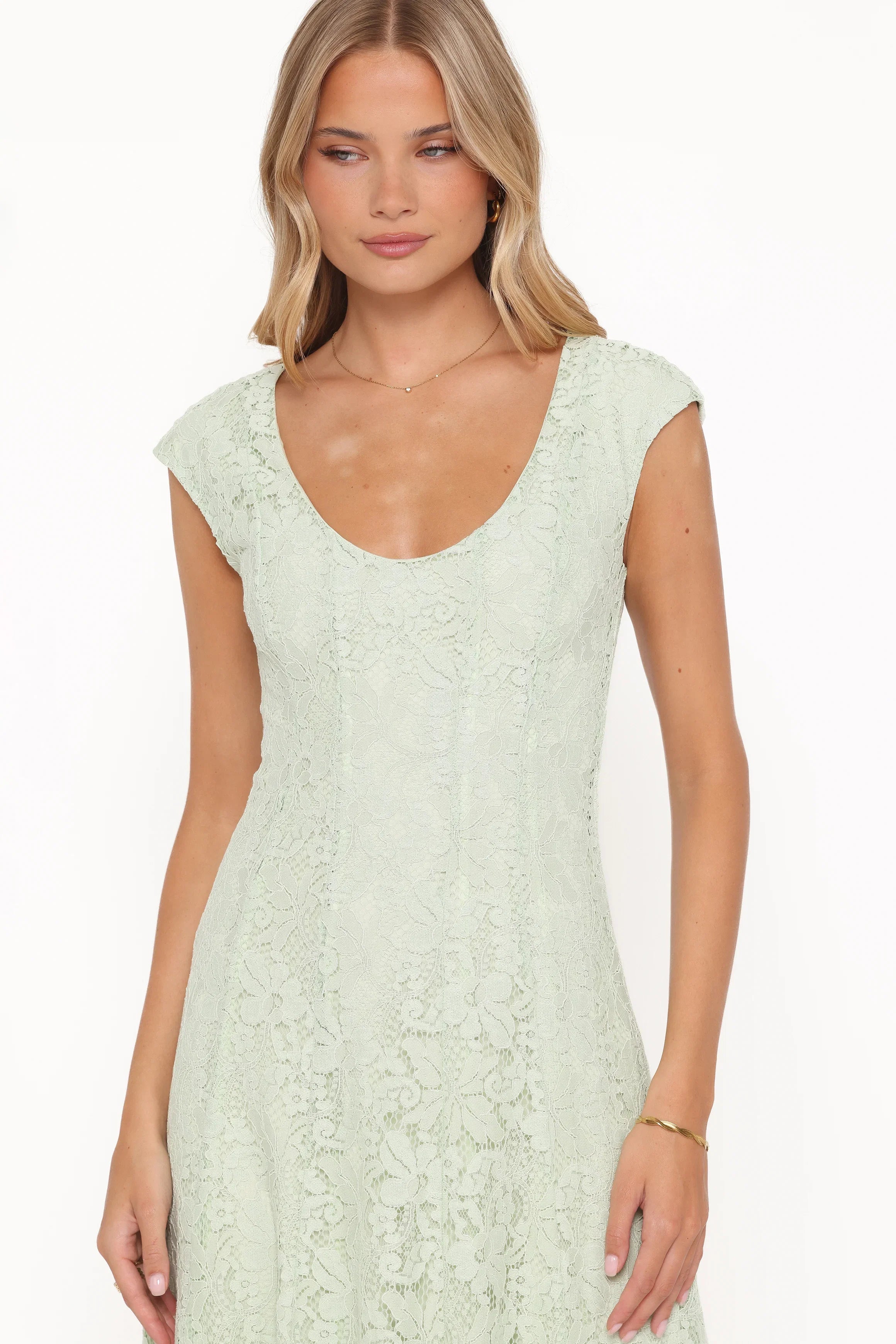 Mapleton Maxi Dress Sage Green Lace