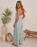 Sundrop Lagoon Striped Relaxed Strapless Jumpsuit