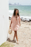 Norah Mini Dress Pink Stripe
