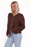 Ruby Knit Cardigan Brown