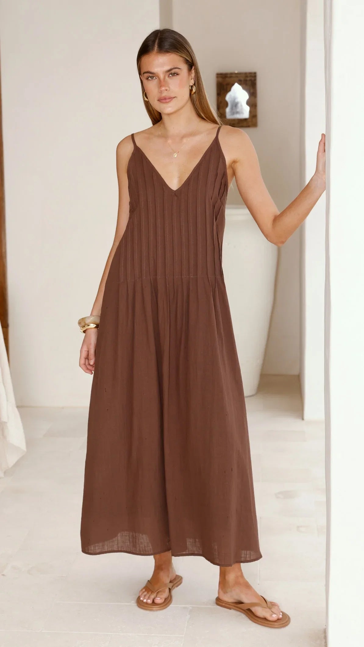 Aspen Maxi Dress Chocolate