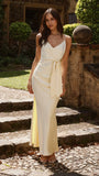 Yasmeen Tie Front Maxi Dress Yellow