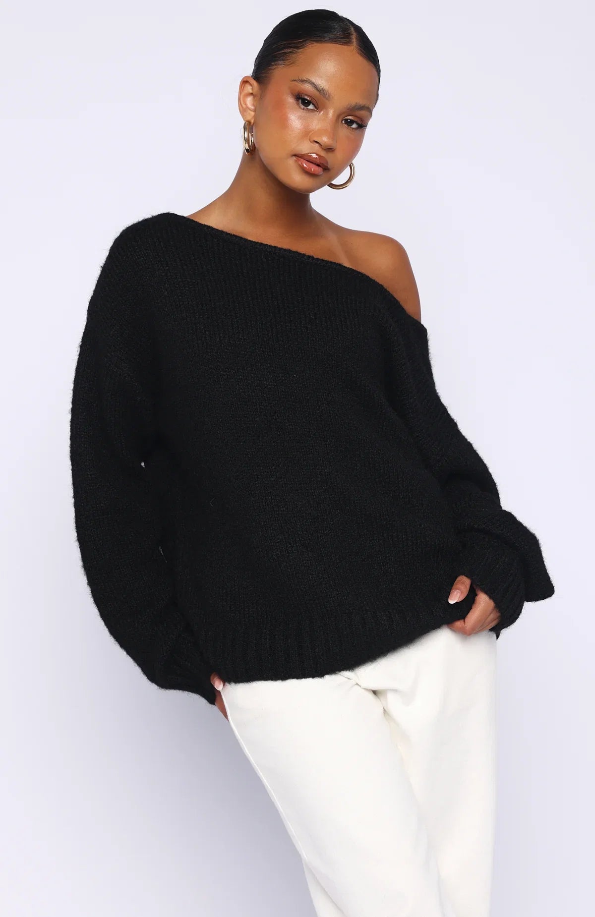 Softer Love Knit Sweater Black