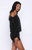 The Duchess Long Sleeve Mini Dress Black
