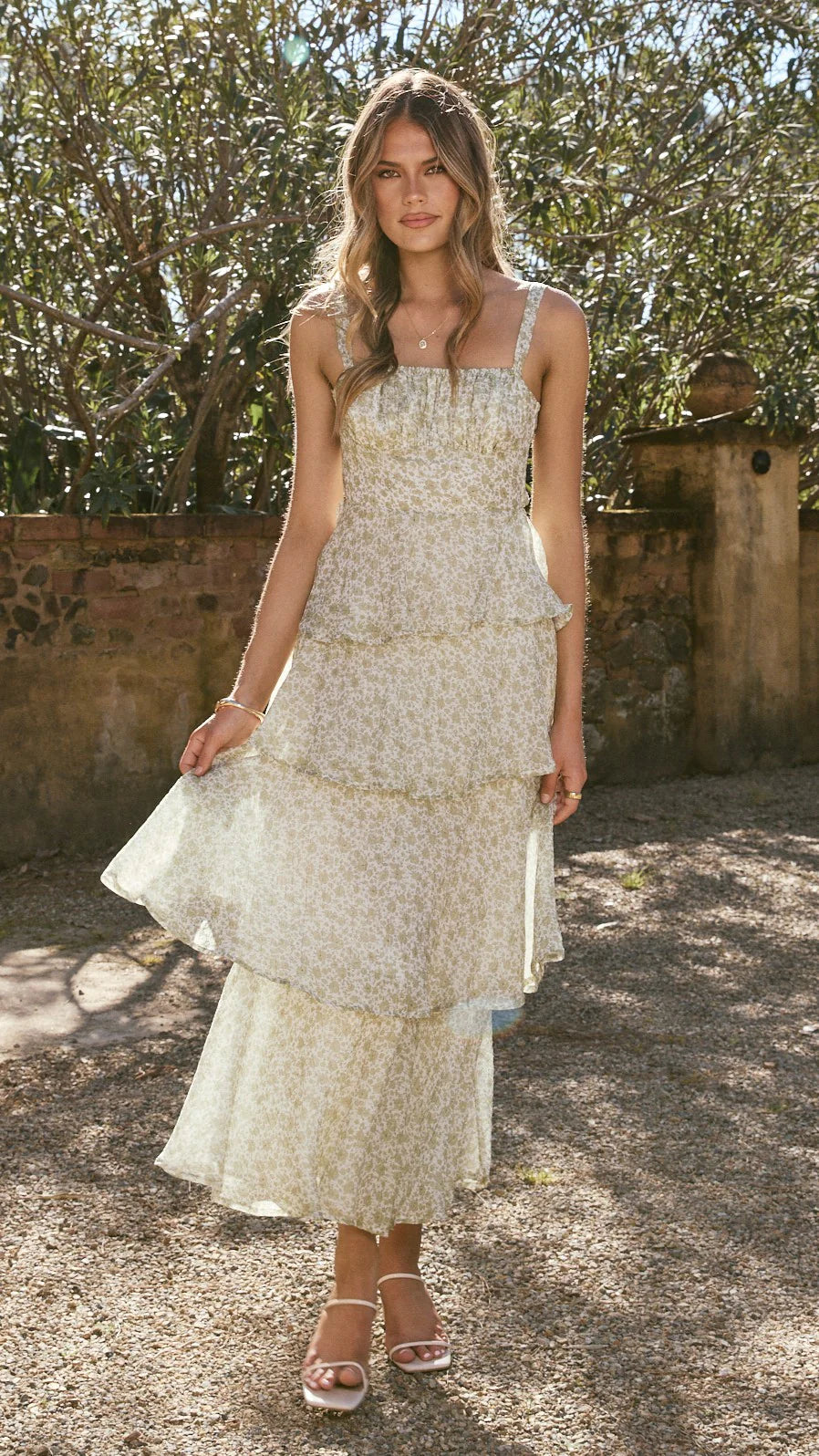 Page Maxi Dress Green Floral