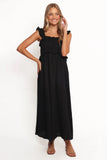 Ross Frill Strap Maxi Dress Black