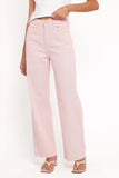 Ailis Wide Leg Jean Dusty Pink