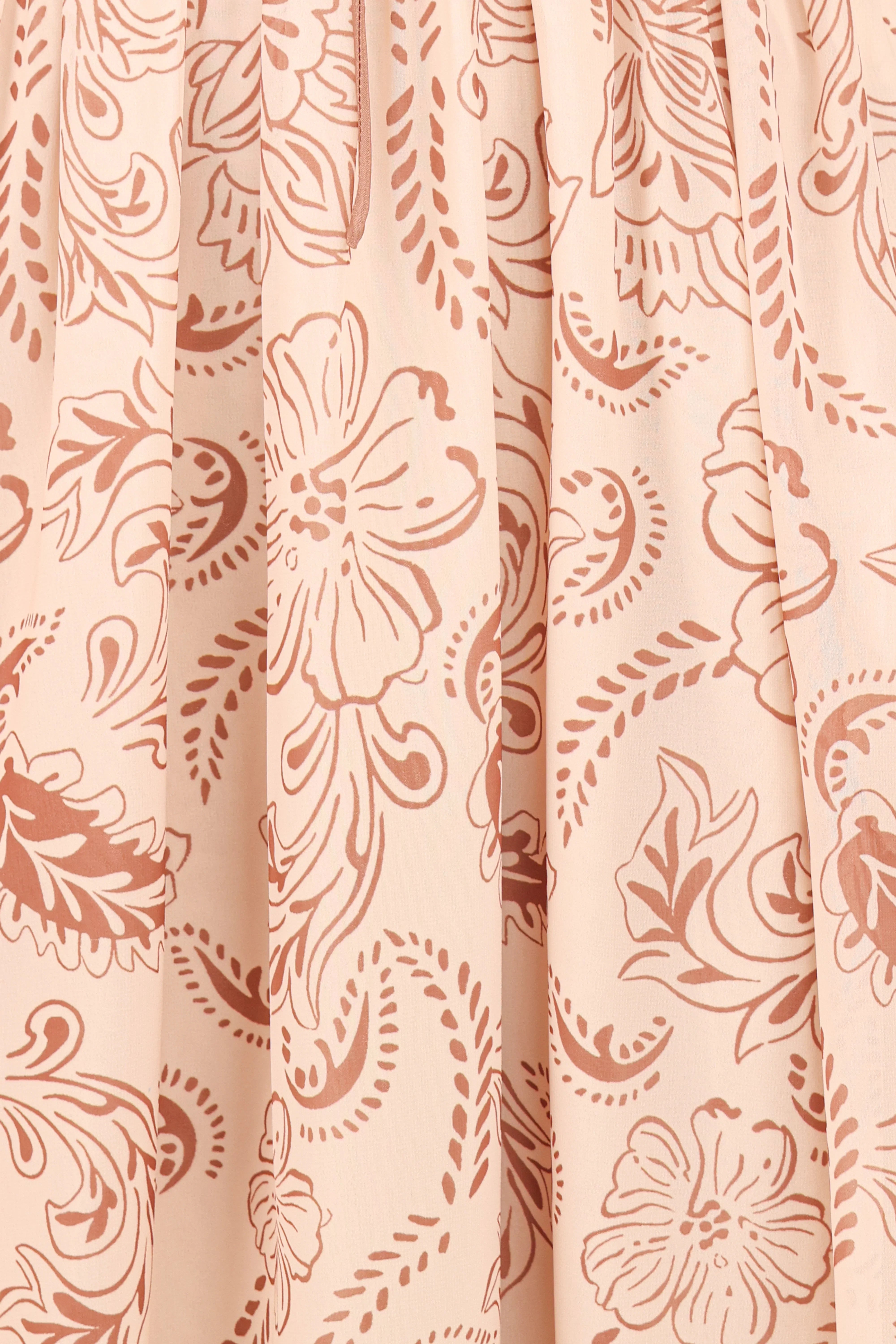 Safira Midi Dress Brown Paisley