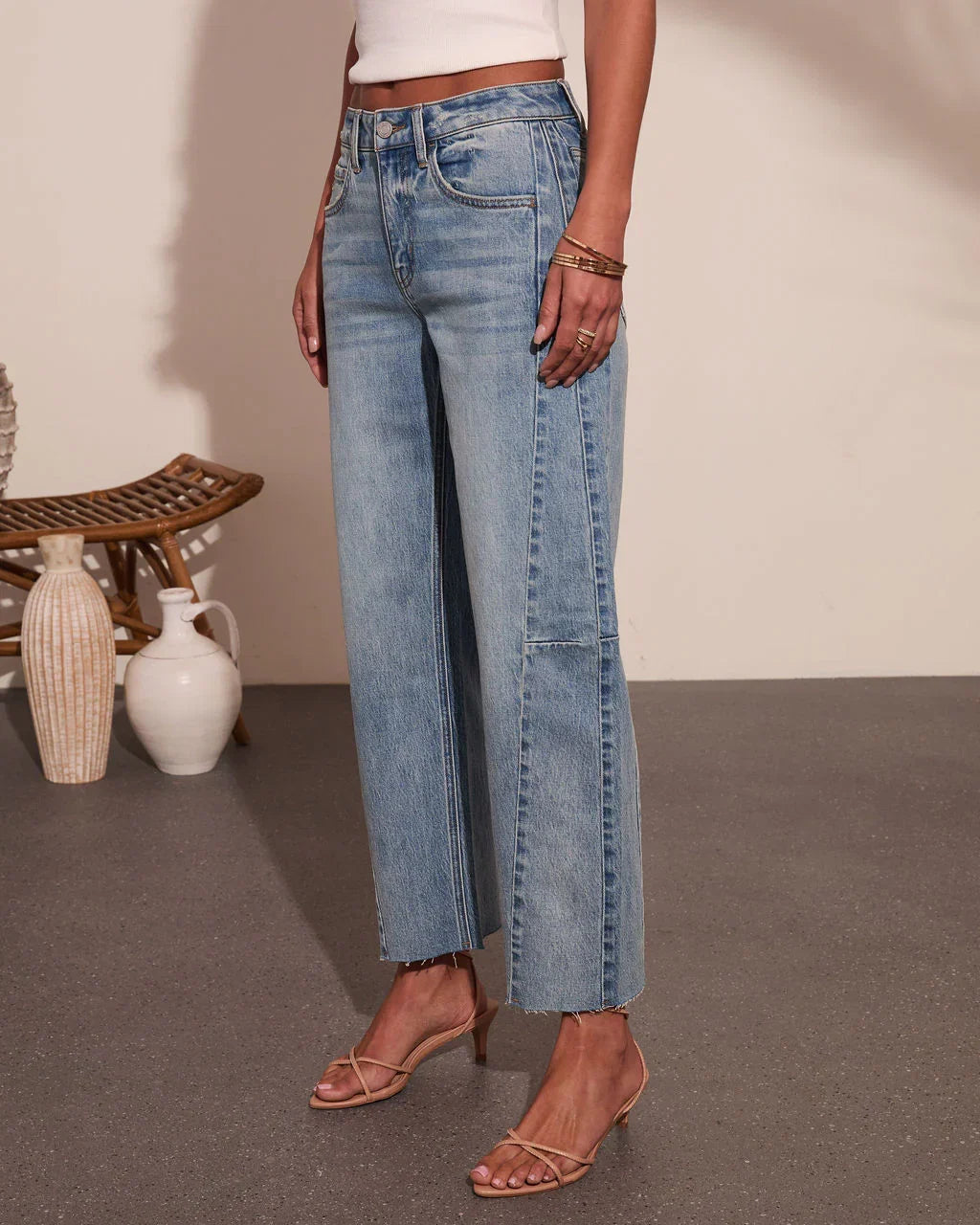 Sydnie Stretch High Rise Barrel Leg Jeans