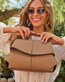 Golan Vegan Leather Top Handle Satchel