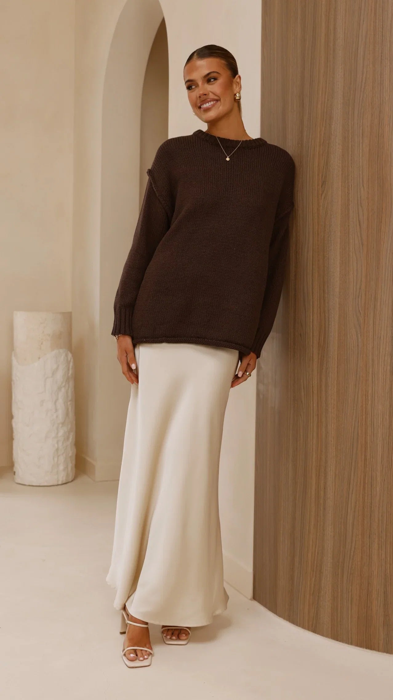 Delvine Knit Jumper Chocolate