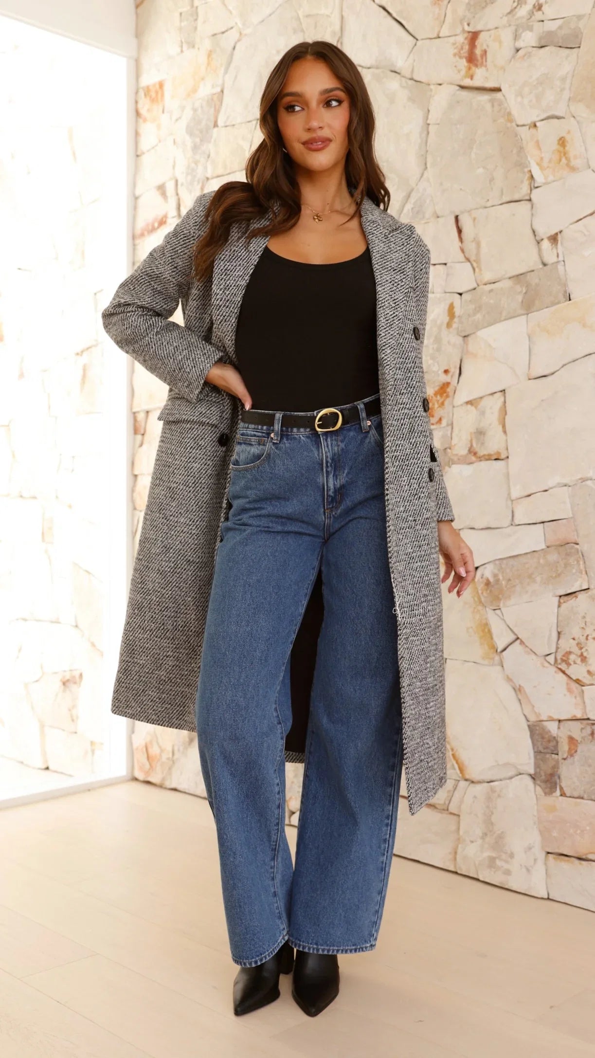 Jayla Longline Coat Grey