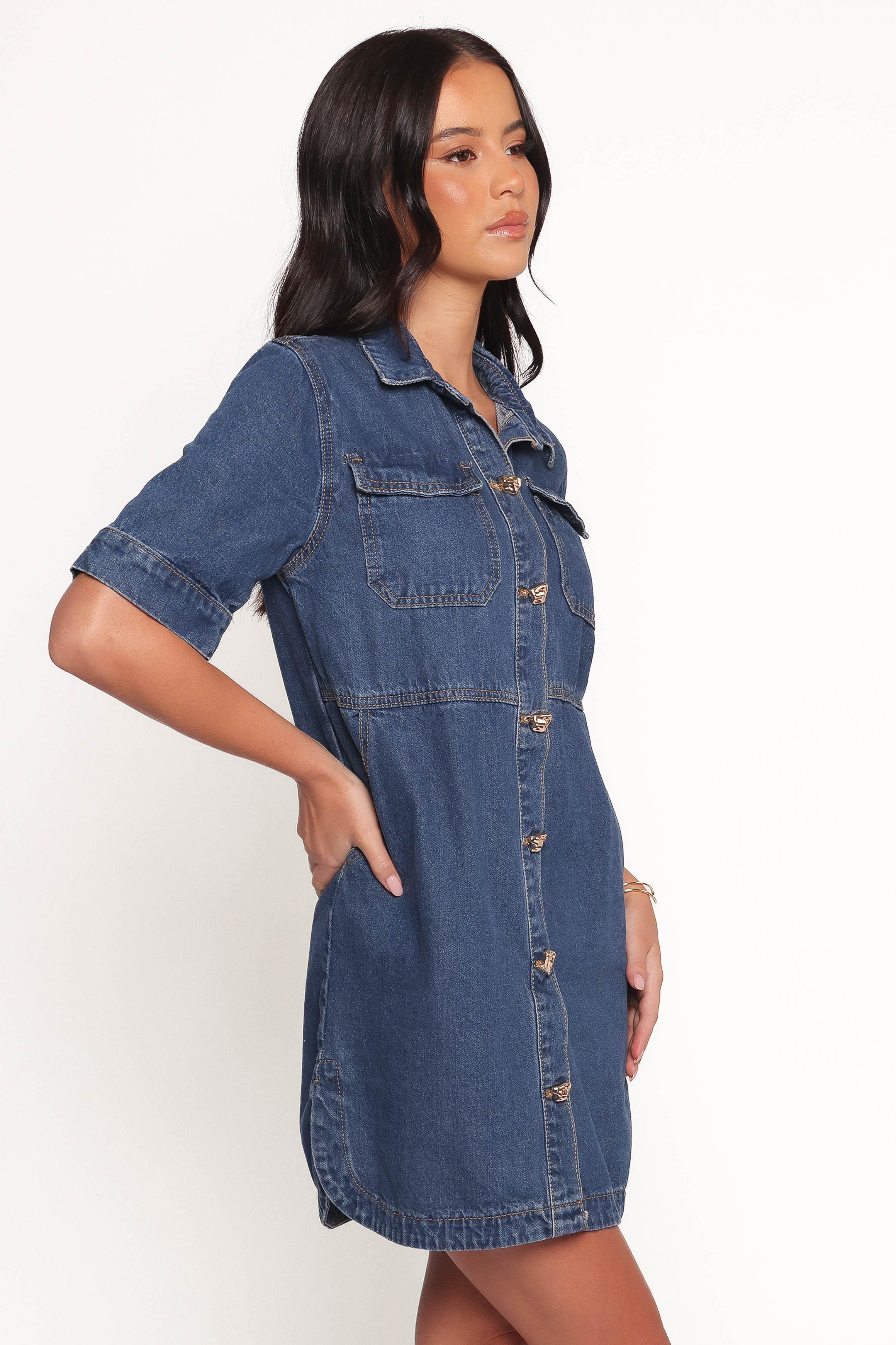 Fleming Shirt Mini Dress Denim