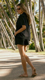 Nadine Shirt and Shorts Set Black