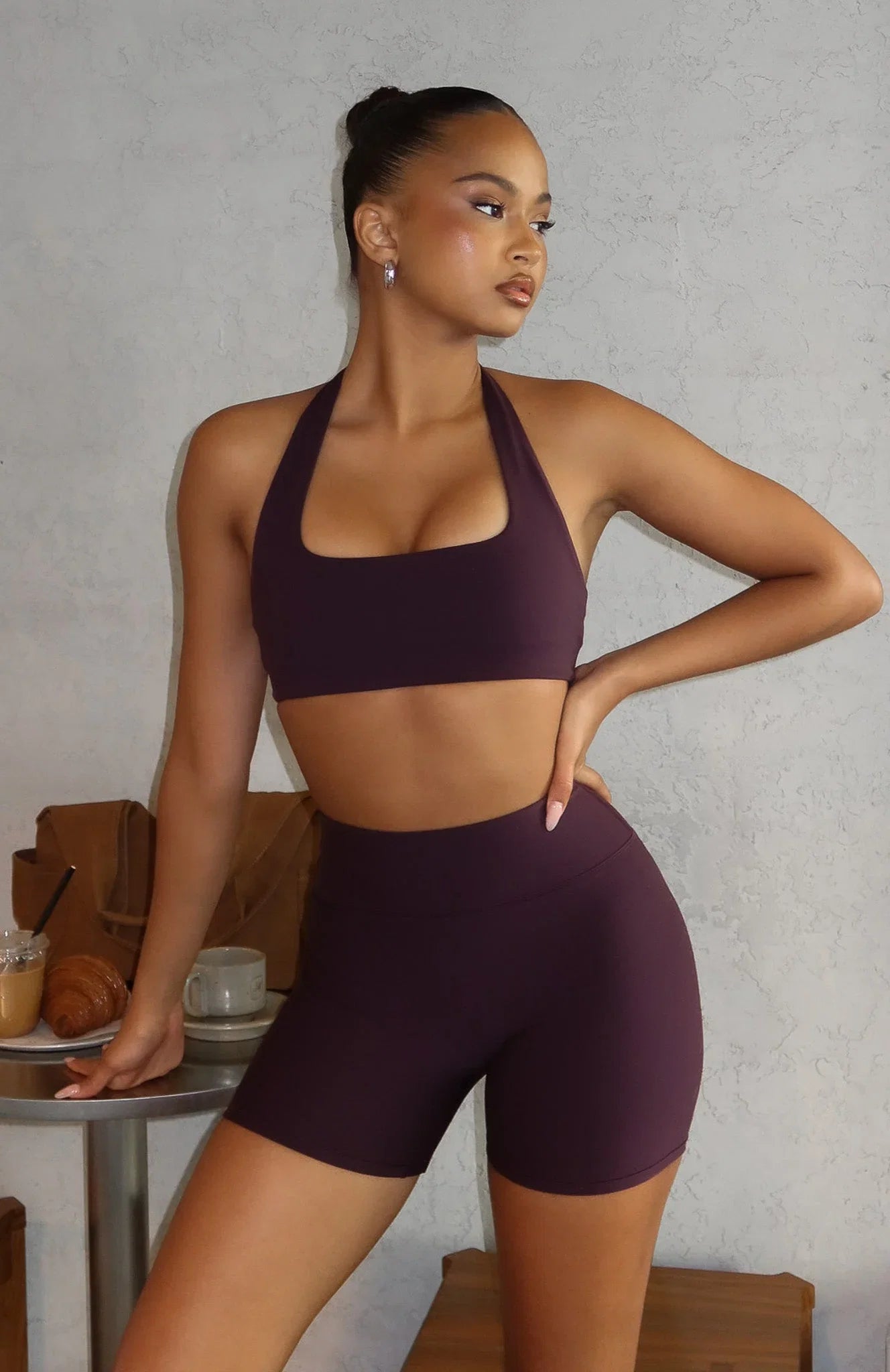Keep Up High Waisted Shorts 4 Midnight Plum