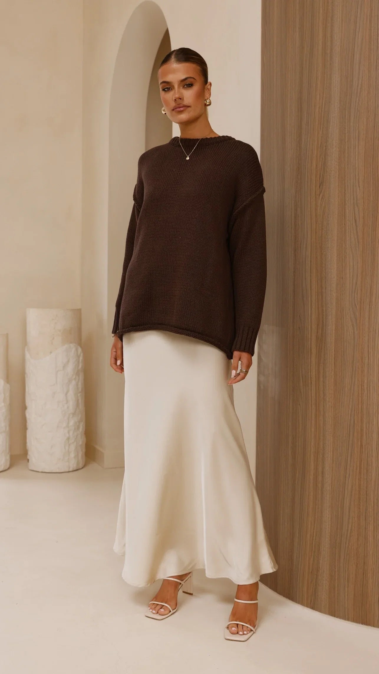 Delvine Knit Jumper Chocolate