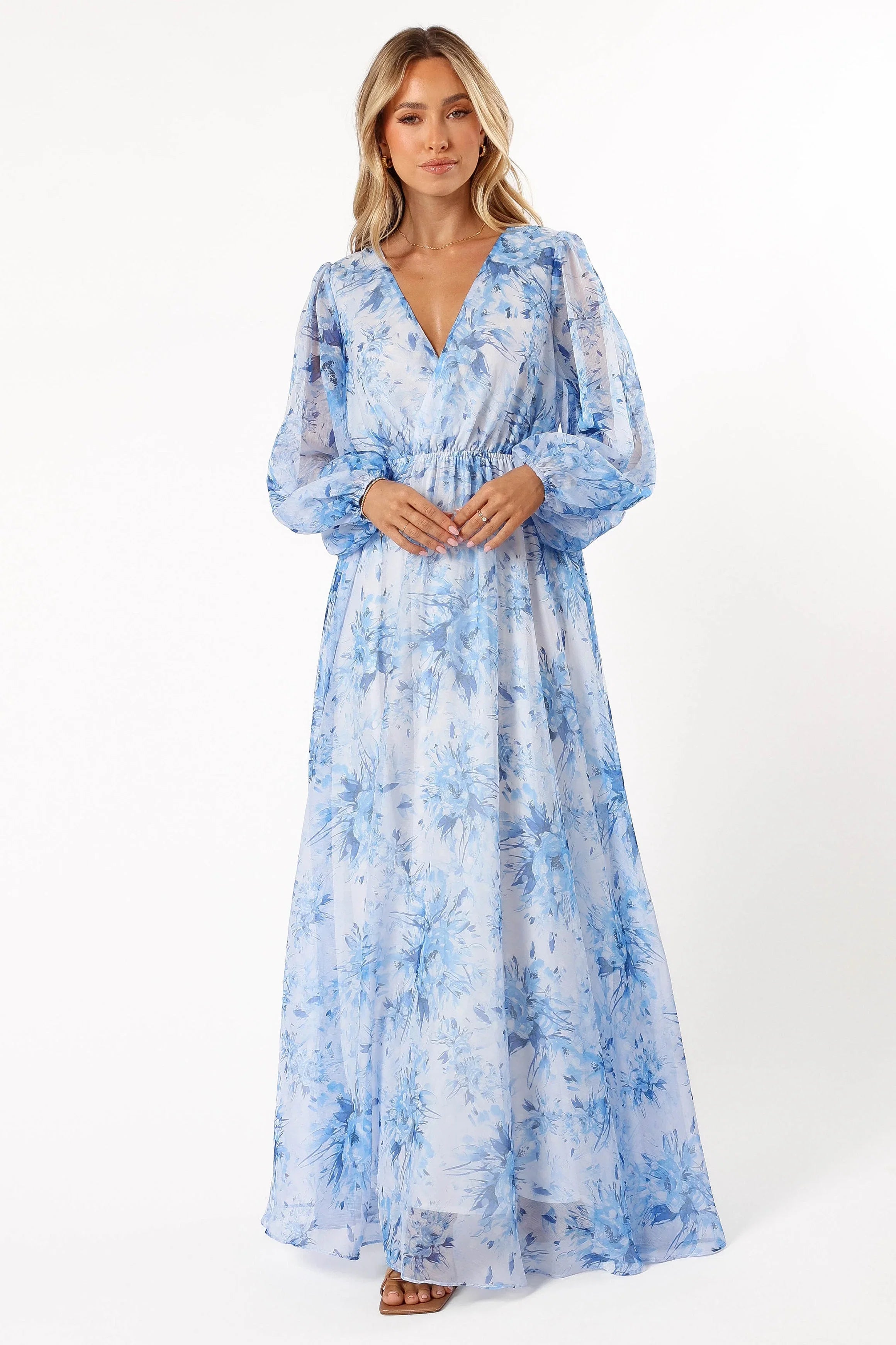 Anisa Maxi Dress Blue Floral