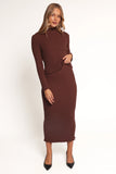 Payton Knitted Set Chocolate Brown