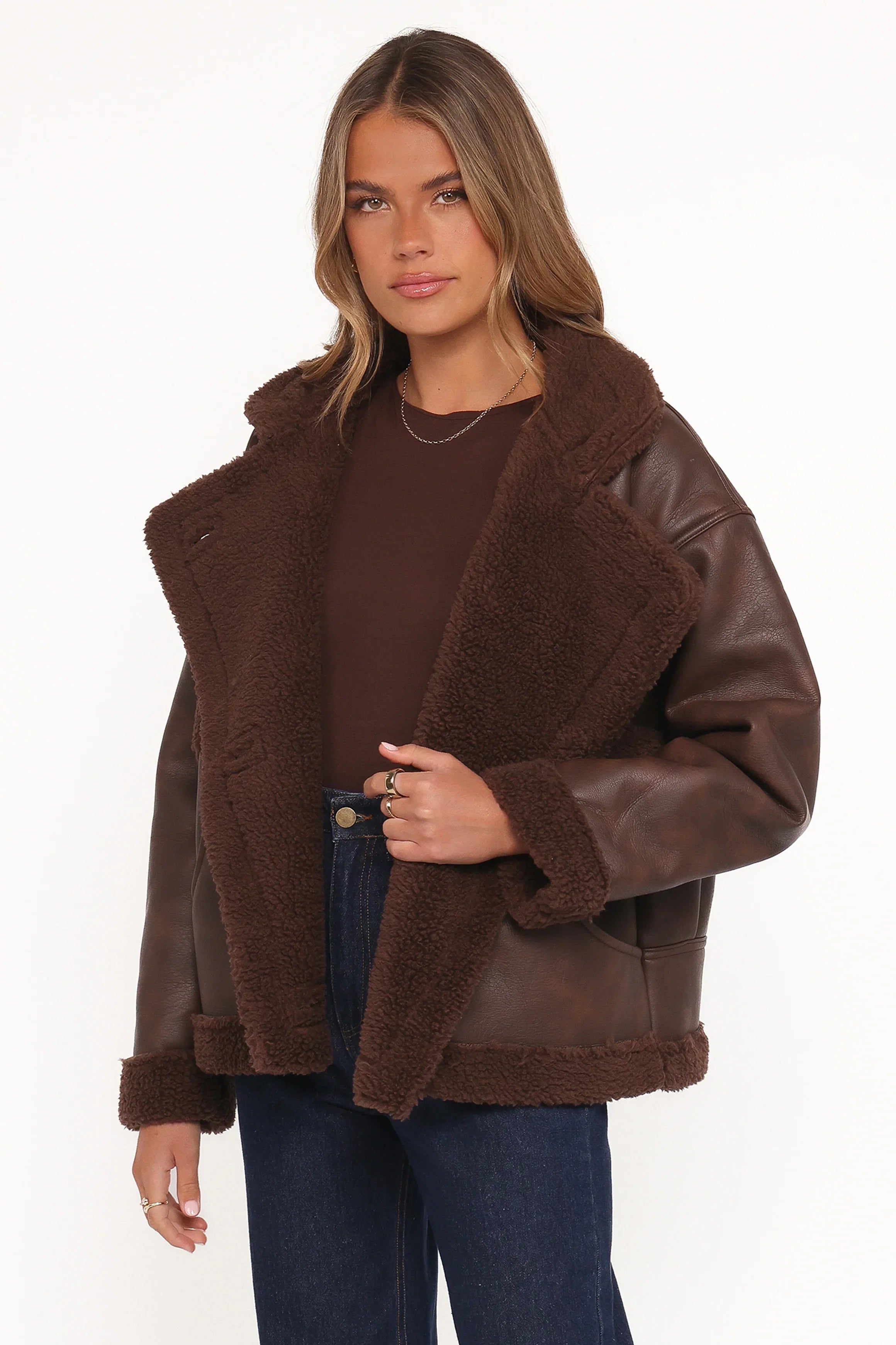 Sherpa Car Coat Chocolate