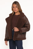 Sherpa Car Coat Chocolate