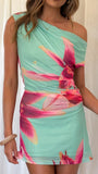 Angela Mini Dress Green Paradise