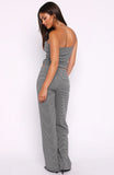 Happy It Happened Pants Grey White Stripe
