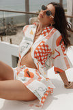 Piccolo Short Set White Orange