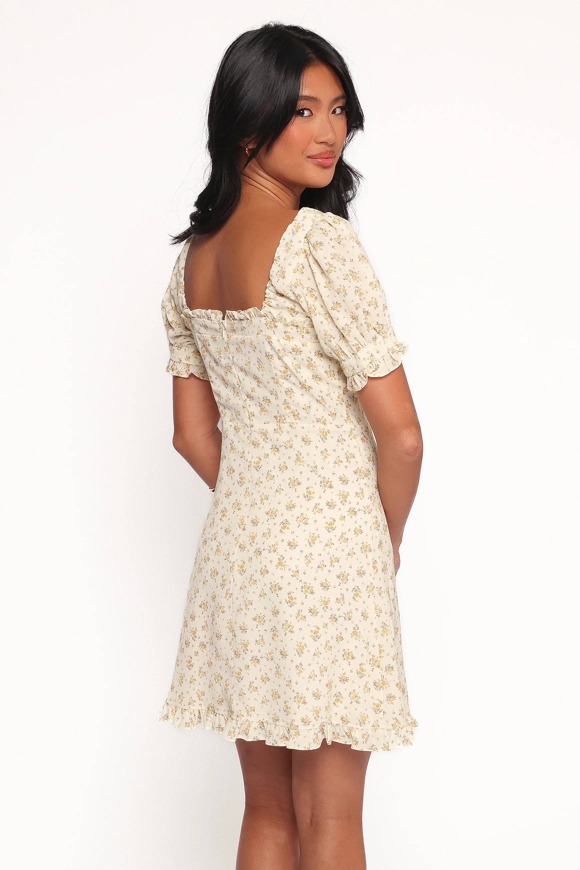 Joss Mini Dress Cream Yellow