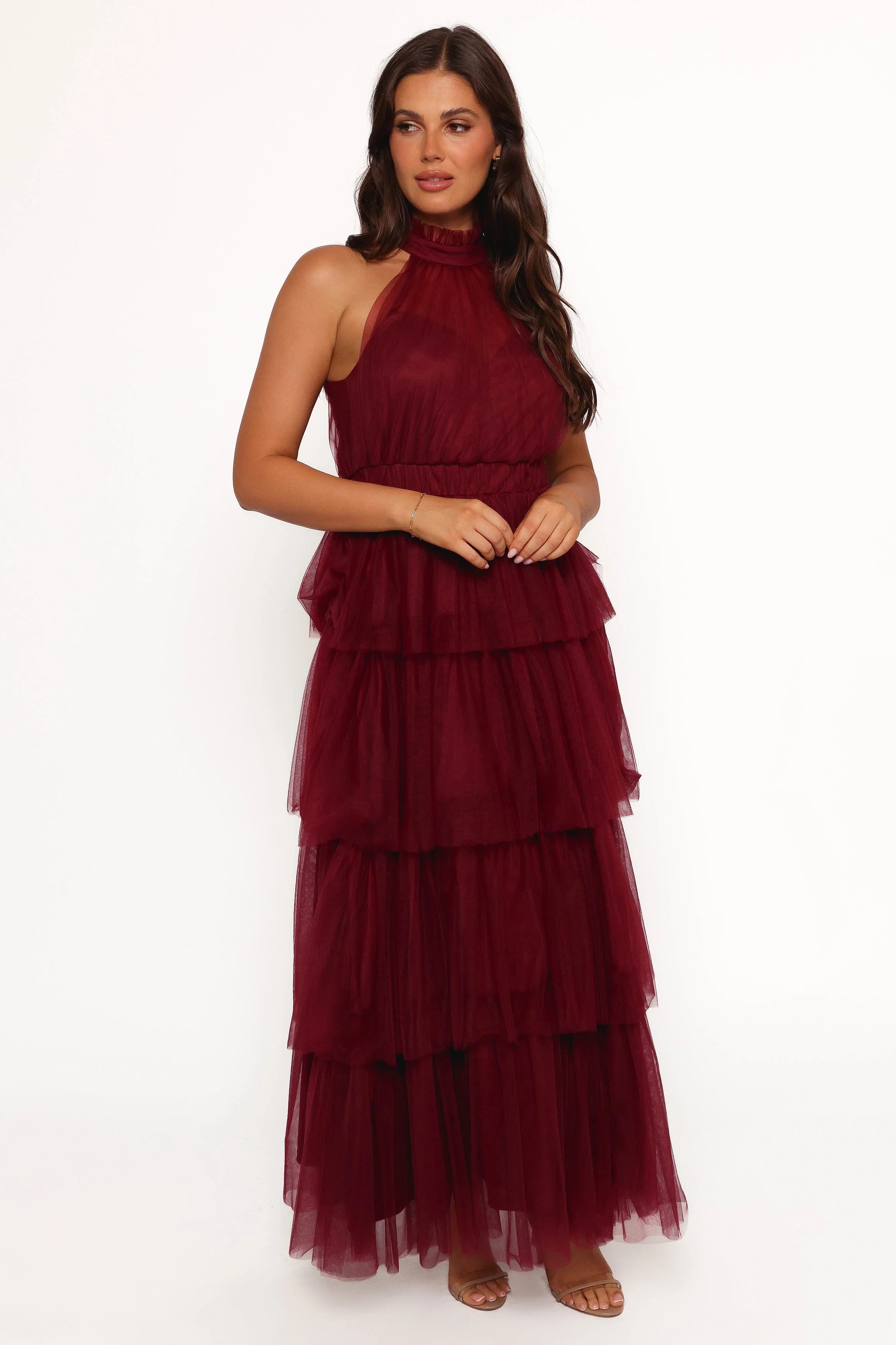 Frances Halterneck Maxi Dress Wine