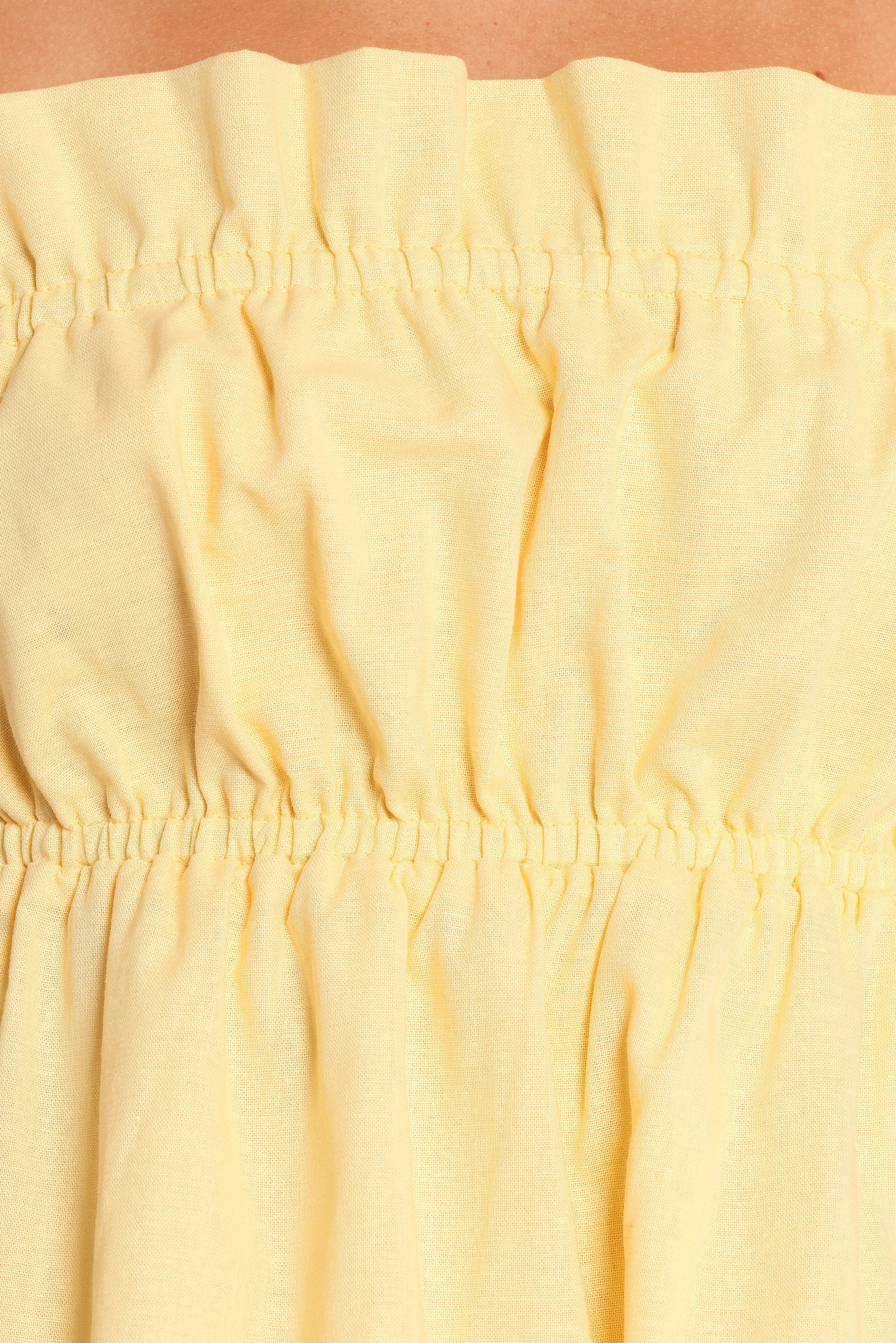 Ember Strapless Tunic Top Butter Yellow