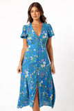 Brax Floral Dress Blue Ivy