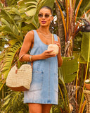 Easy Living Denim Shift Mini Dress
