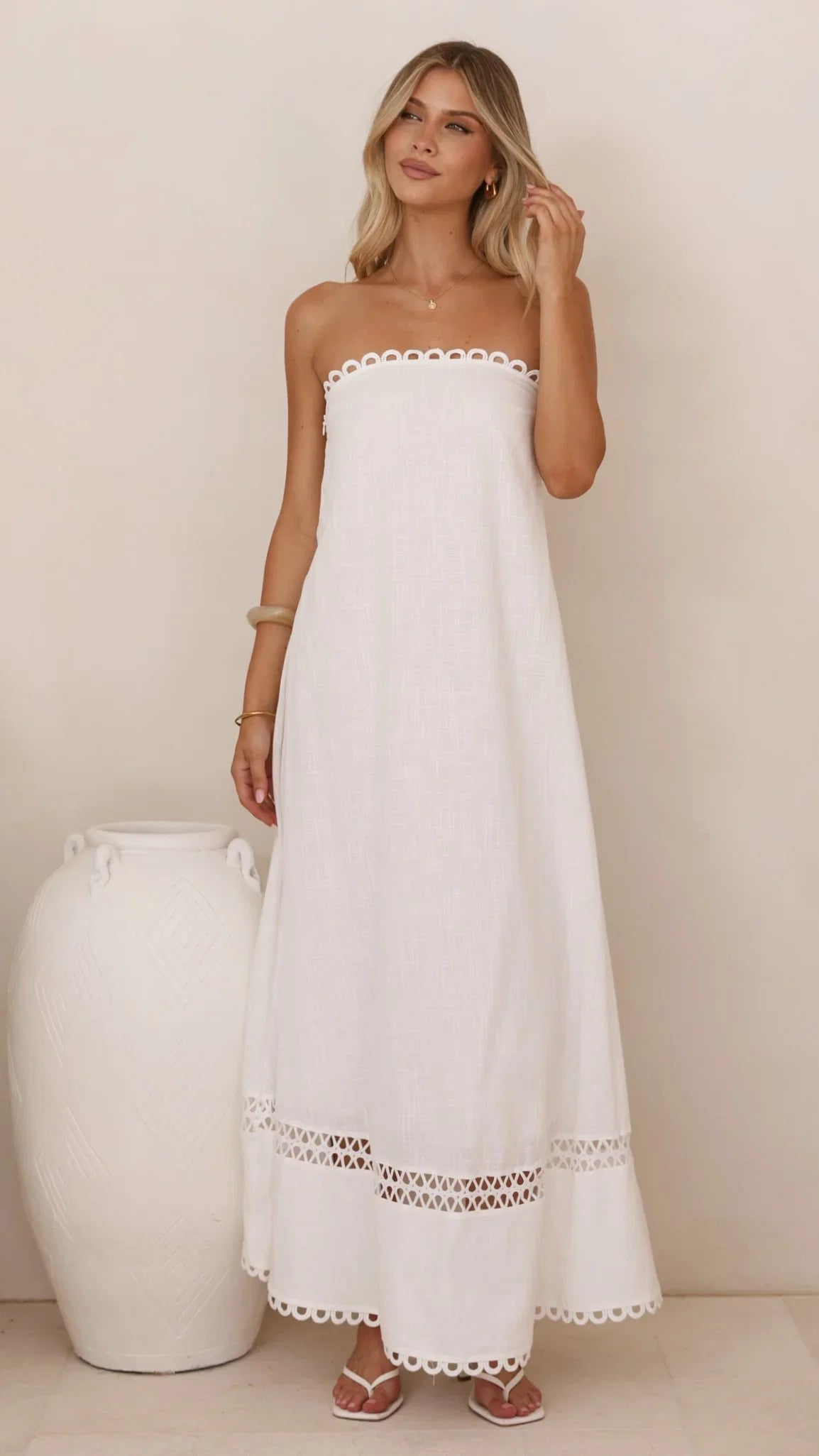 Sandra Maxi Dress White