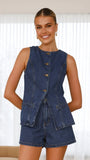 Cairo Denim Shorts Dark Mid