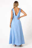 Lainey Tie Maxi Dress Blue