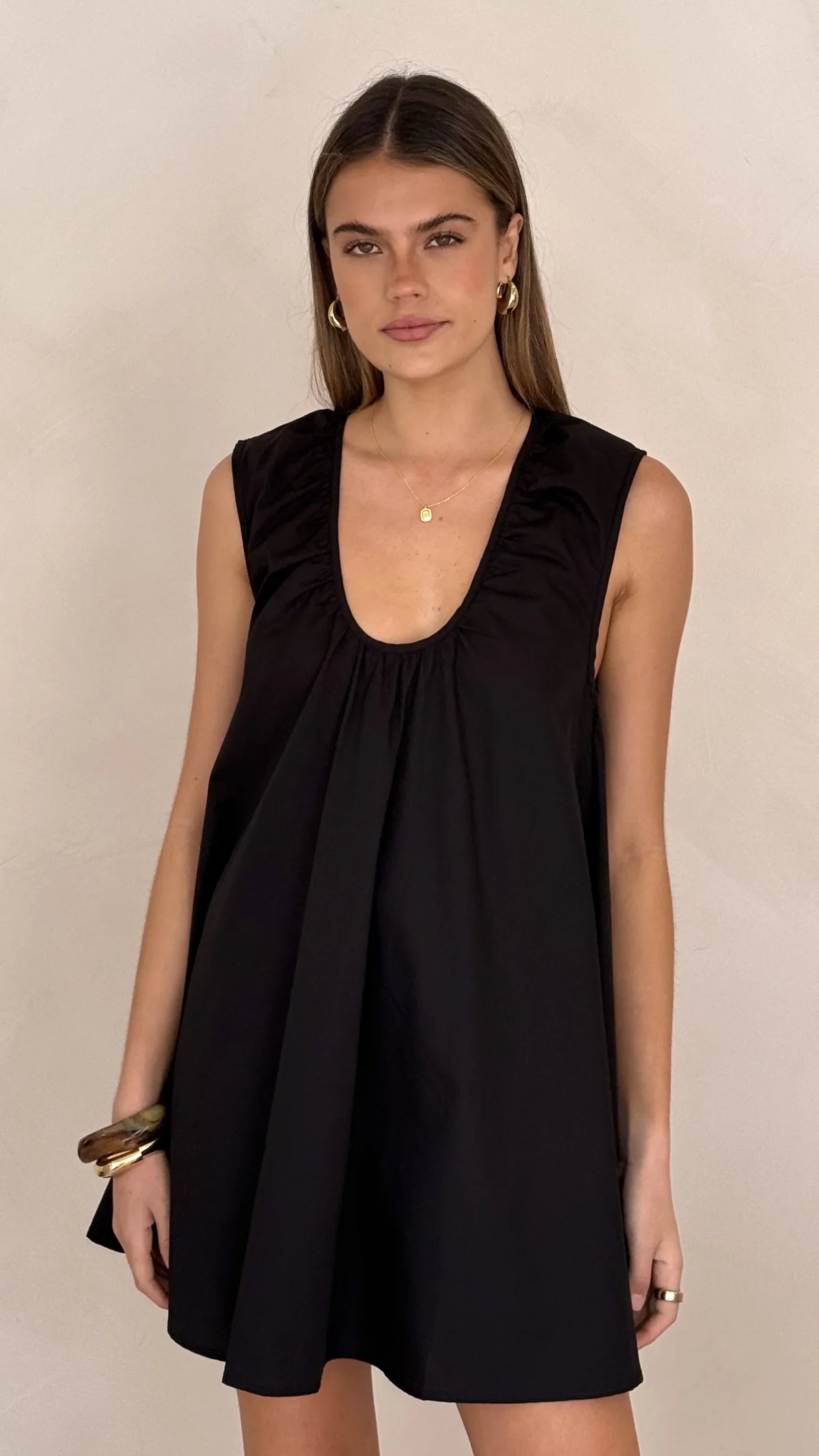 Vanessa Oversized Mini Dress Black