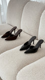 Karey Heel Dark Cacao Suede