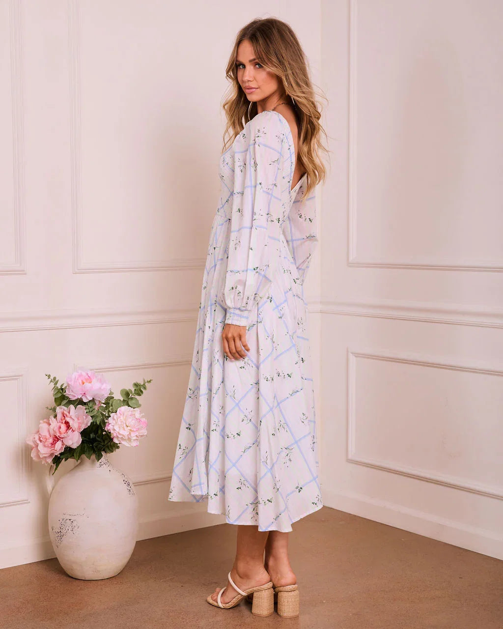 Wildlight Muse Floral Plaid Maxi Dress
