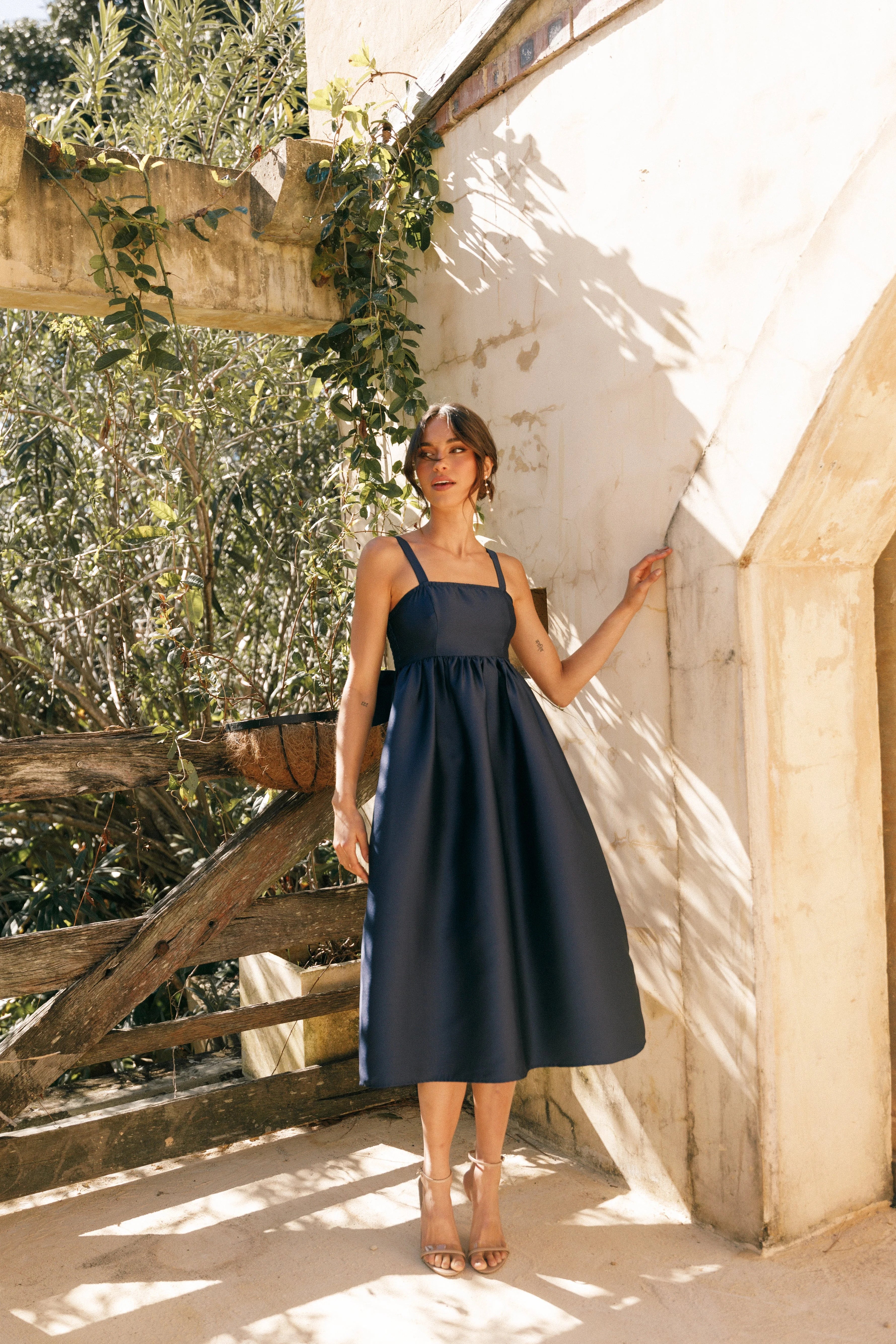 Isla Midi Dress Navy