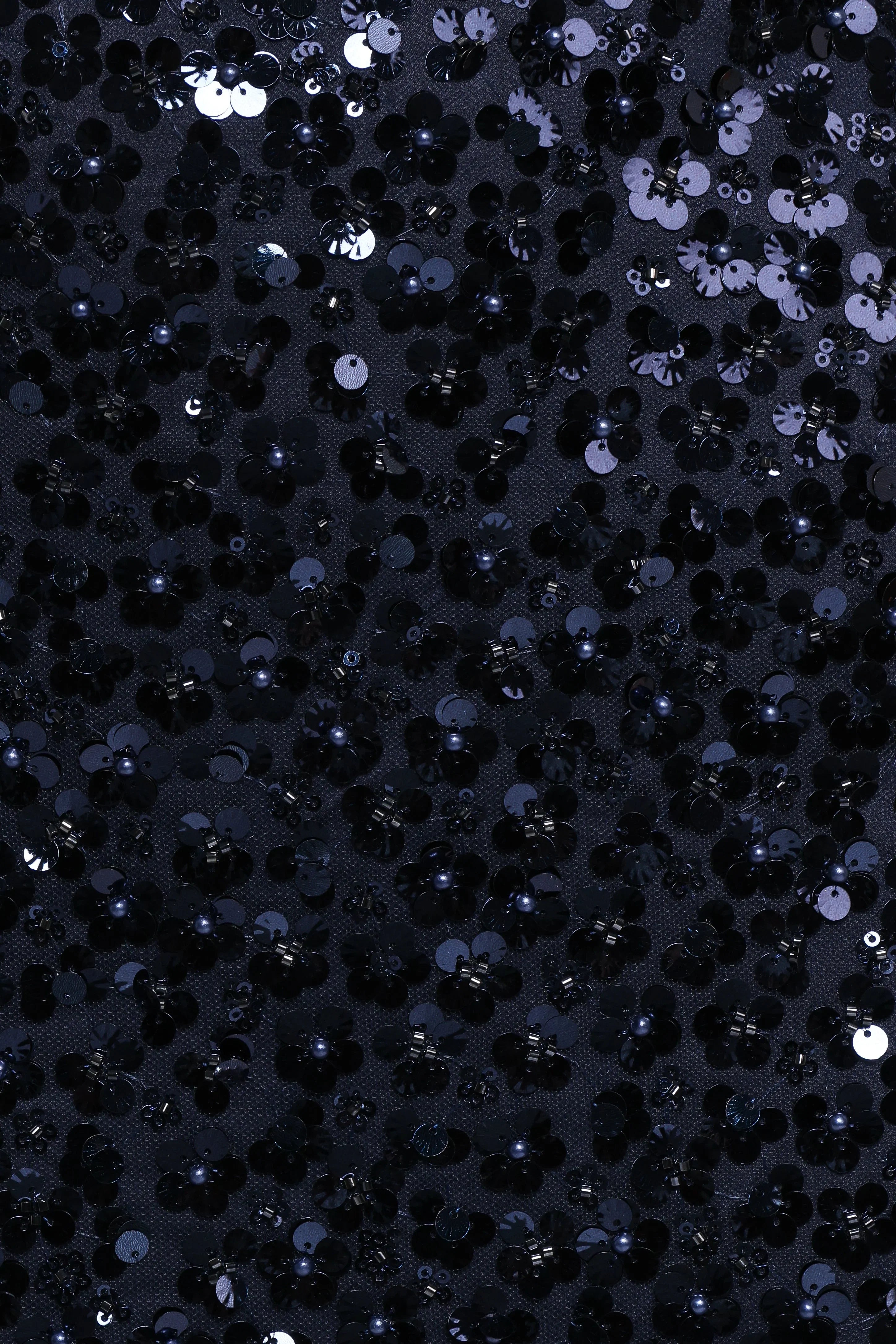 Glissy Sequin Skirt Set Navy