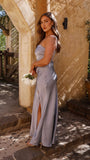 Ilana Maxi Dress Steel Blue