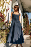 Callum Midi Dress Dark Denim