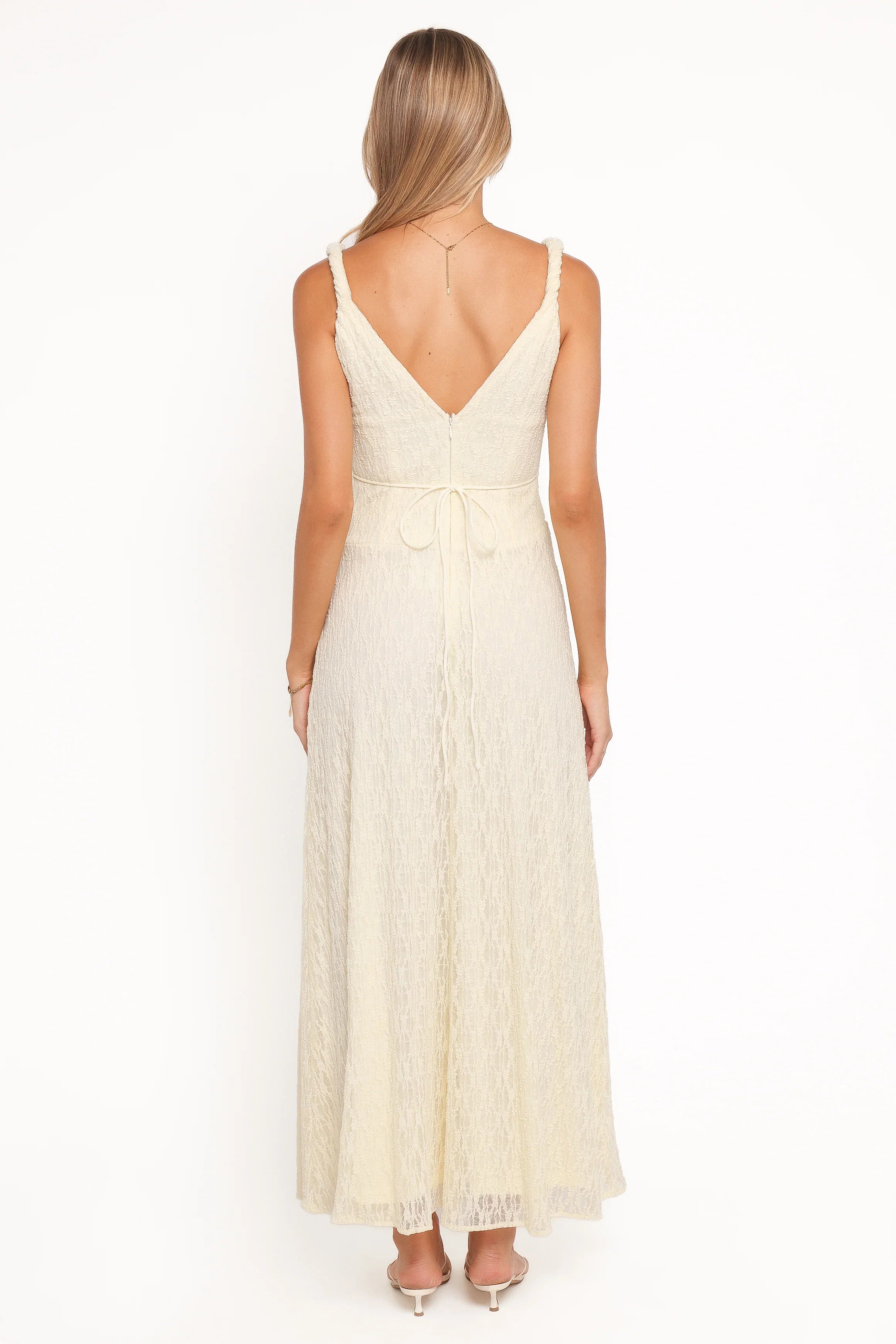 Kirsten Lace Maxi Dress Yellow