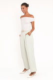 Lia Wide Leg Pant Sage Green