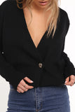 Caterina Button Cardigan Black