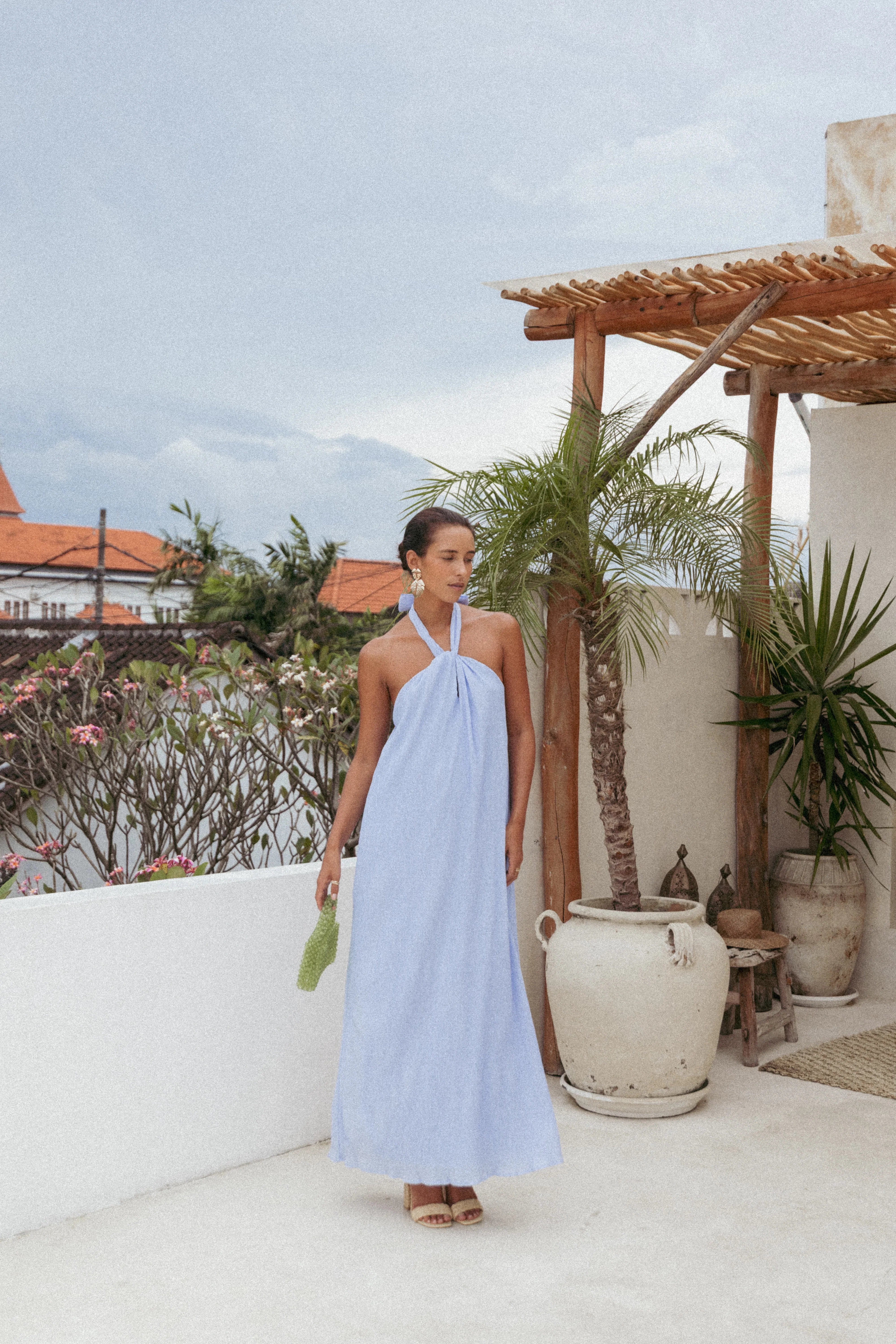 Theophania Maxi Dress Pale Blue